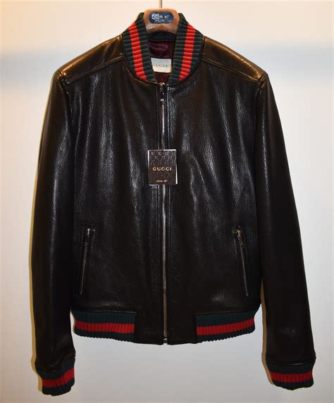 black gucci jacket replica|gucci black leather jacket.